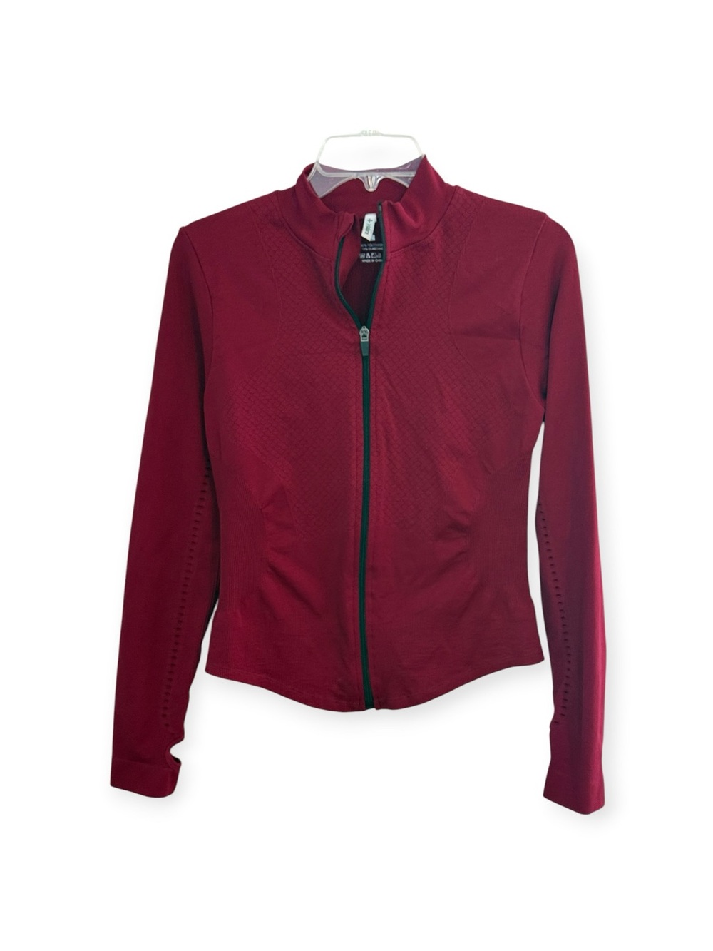HALARA Women's Burgundy Full-Zip Bomber Jacket large